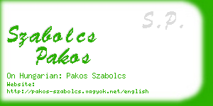 szabolcs pakos business card